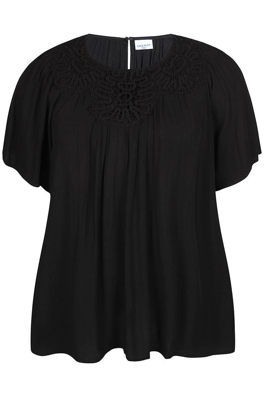 zhenzi Blouse Zwart ZH-Luna 826