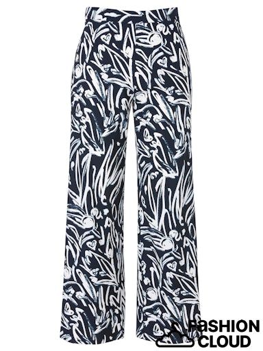 Frapp Broek lang ruimvallend navy / white 2553704