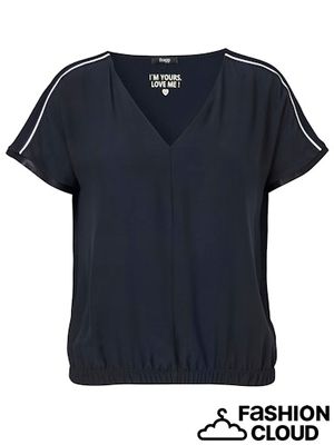 Frapp Blouse V-hals mouwloos Marine Wit 2553724