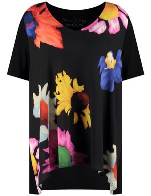 samoon shirt Zwart print 671639-26218