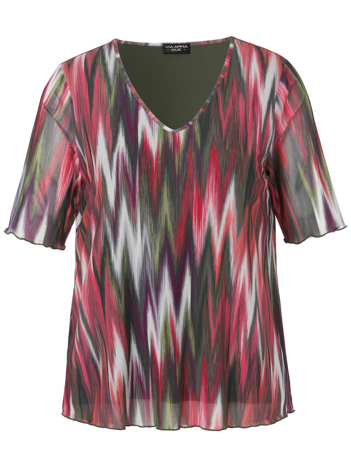 Via Appia Due T-shirt V-hals khaki multicolor 2512786