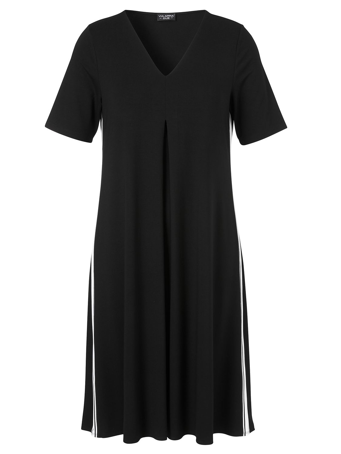 Via Appia Due Kleid V-Ausschnitt 1/2 Arm schwarz / ecru 2513705
