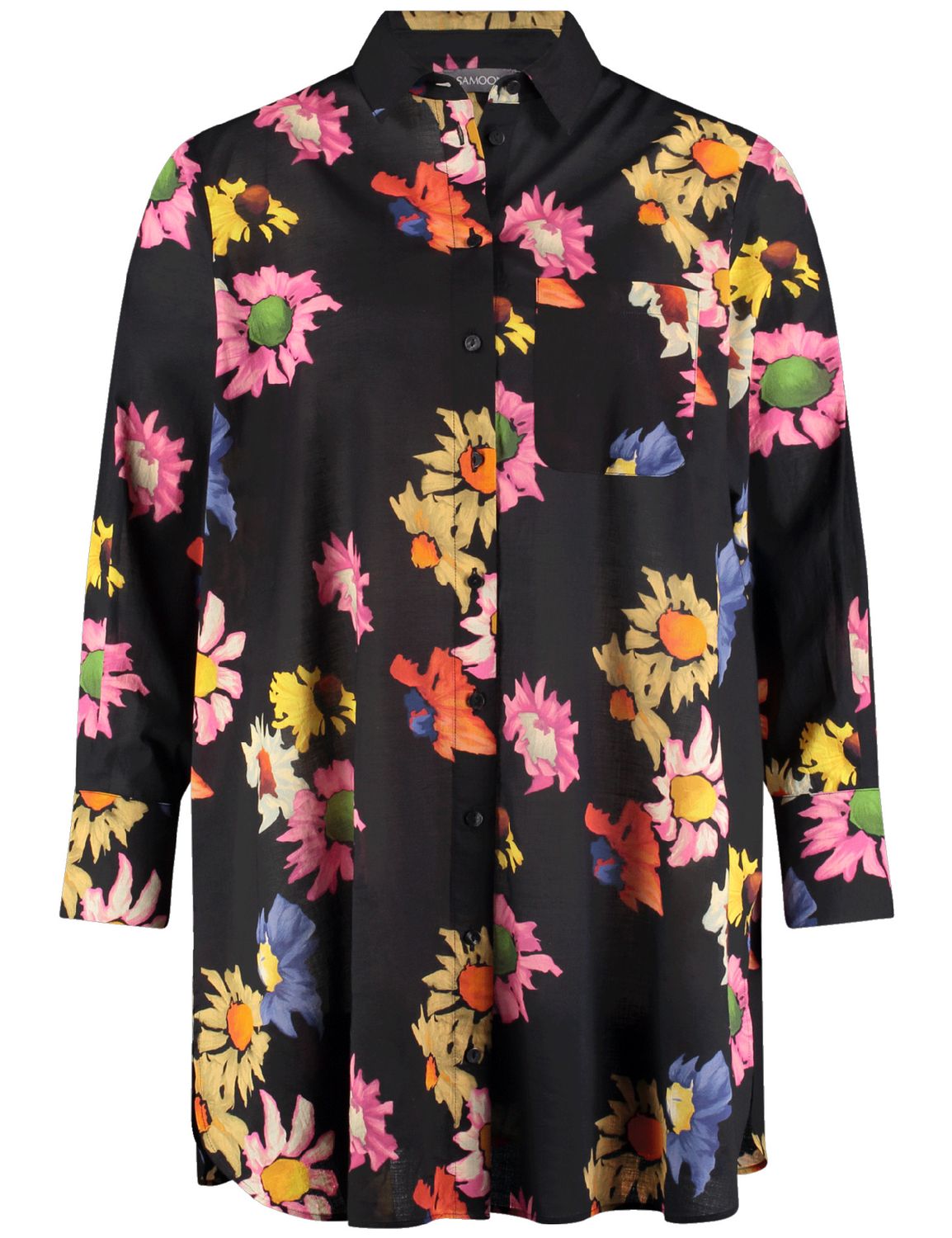 samoon Blouse Zwart print 660636-21144