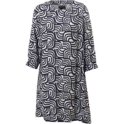 Studio Lonetta Dress Navy Off White S254832