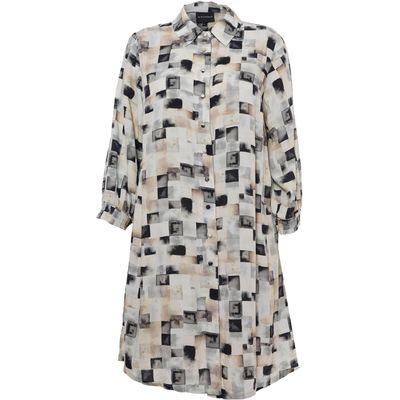 Studio Emilie shirt Sand melange mix boxes S254805