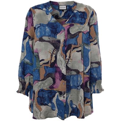 Gozzip woman Ghita Blouse Blue print G254043