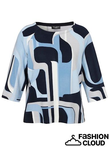 Via Appia Due Sweatshirt ronde hals Donkerblauw print 2514712