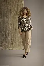zhenzi Zh-Sylva 898 Blouse 3/4 mouw Groen 200898