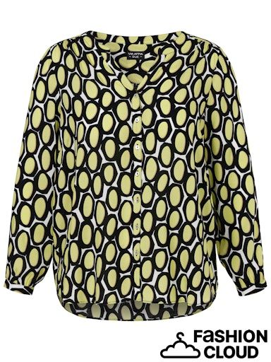 Via Appia Due Blouse V-hals print lime 2524660