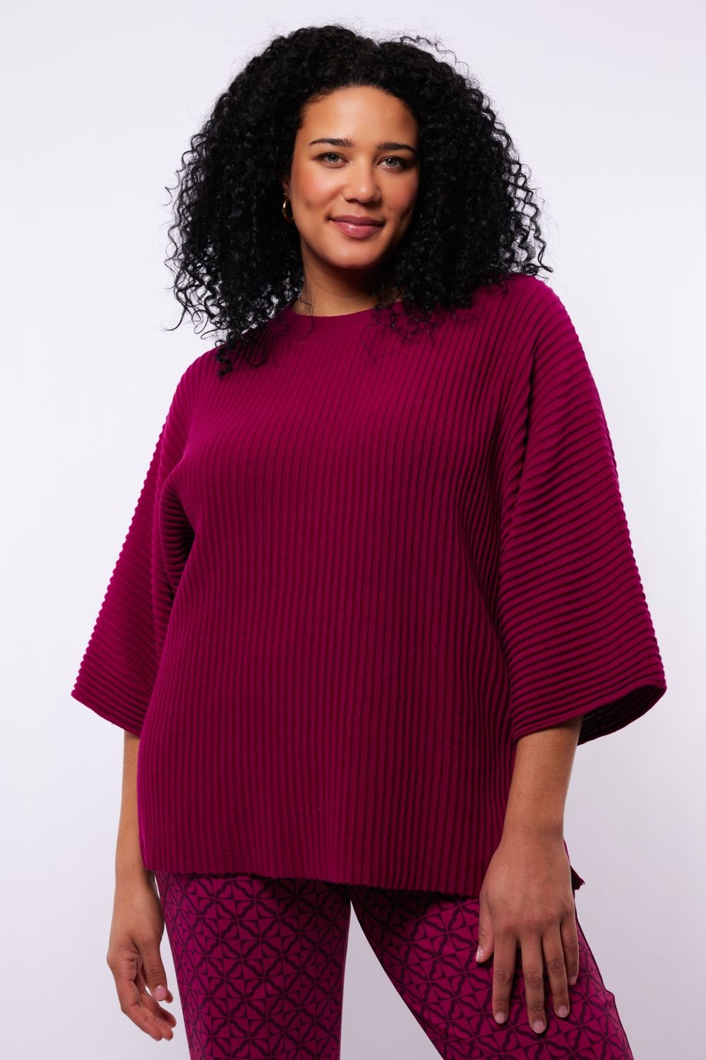 Exxcellent Harlow knit pullover Raspberry 25NJE04