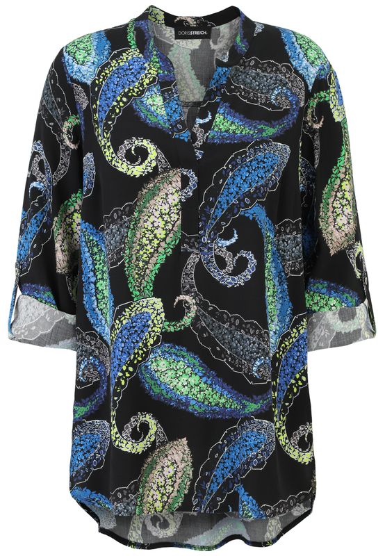 Doris Streich Blouse Blauw print 252218