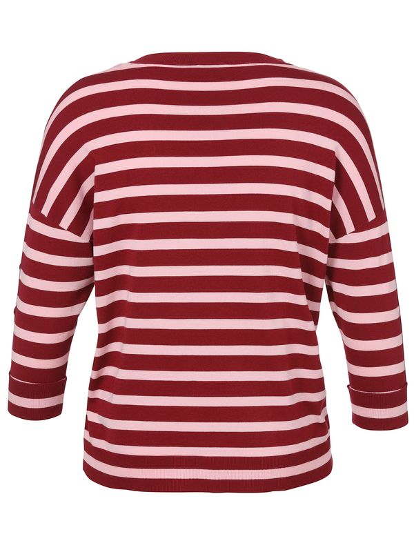 Via Appia Due Pullover ronde hals Aubergine / licht rose 2514871