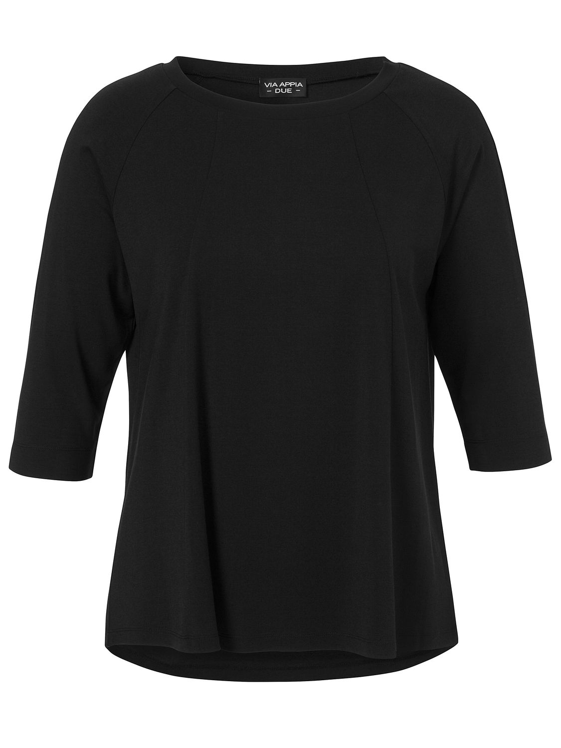 Via Appia Due T-shirt ronde hals Zwart 2514719