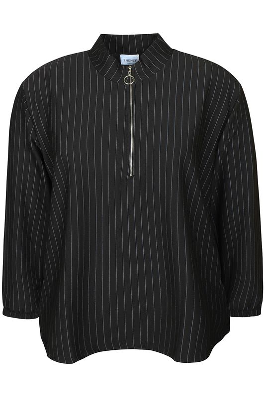 zhenzi Zh-Sama 1031 Blouse Zwart Krijt 201031