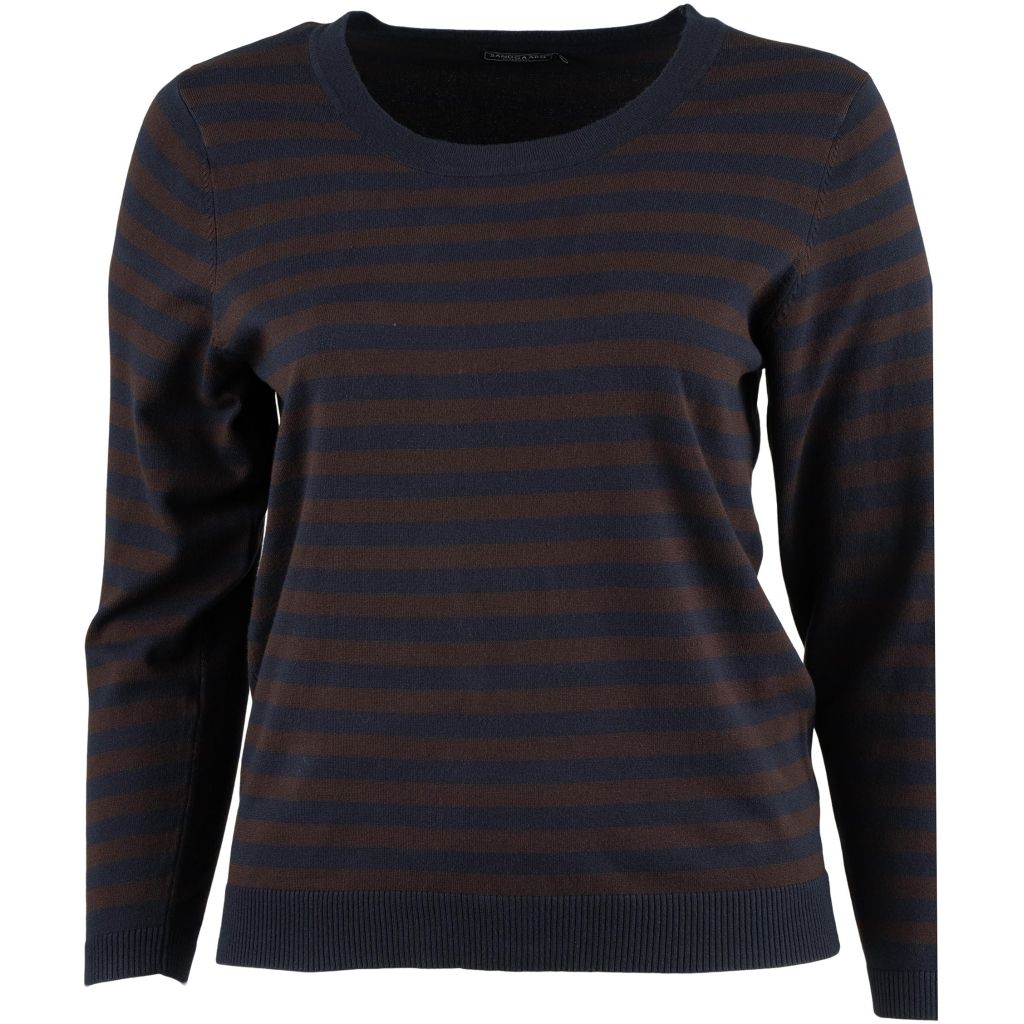 Studio Helsinki streep trui Donkerblauw bruin SG154