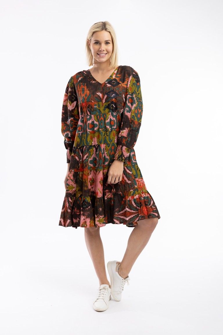Orientique Diamonds Dress V Layers Print 31033
