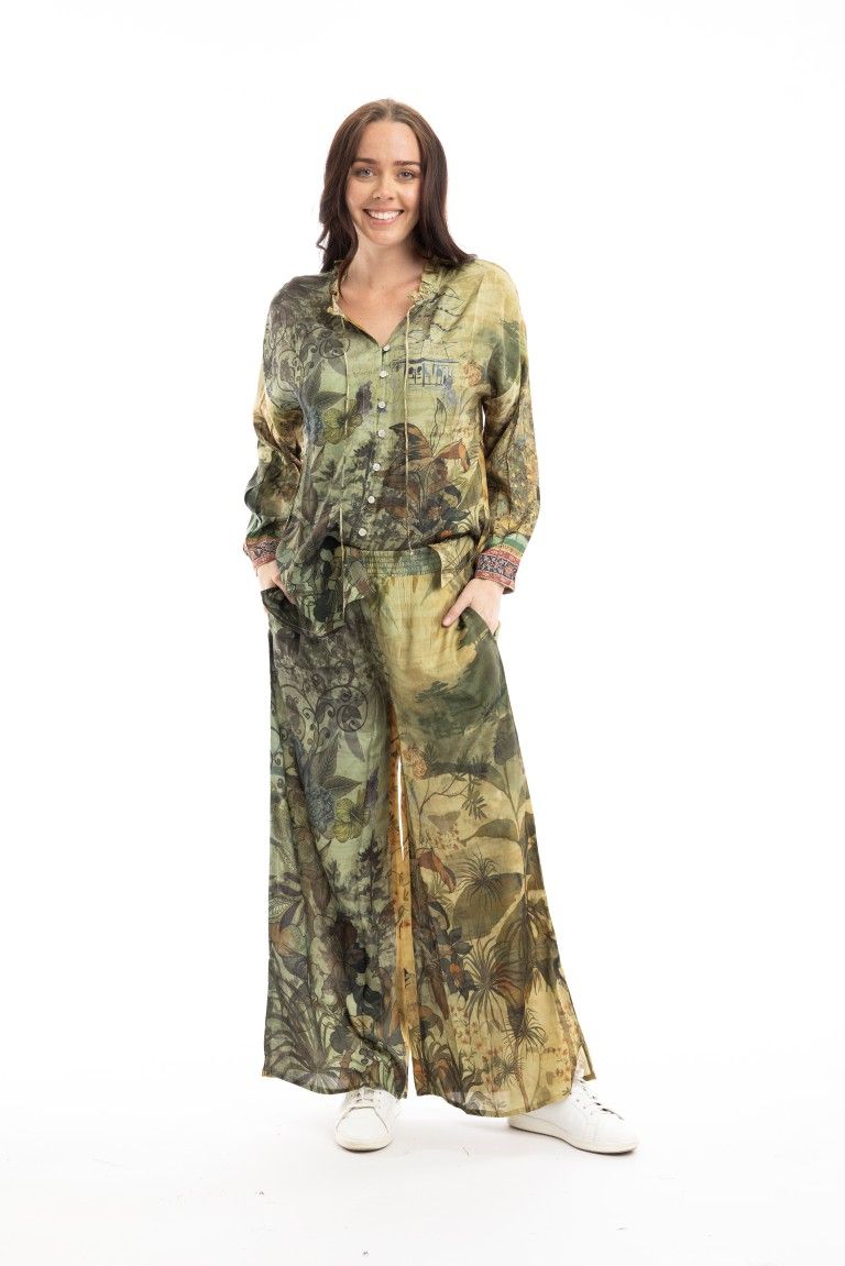 Orientique Digital Blouse Buttonthrough Orient 72533