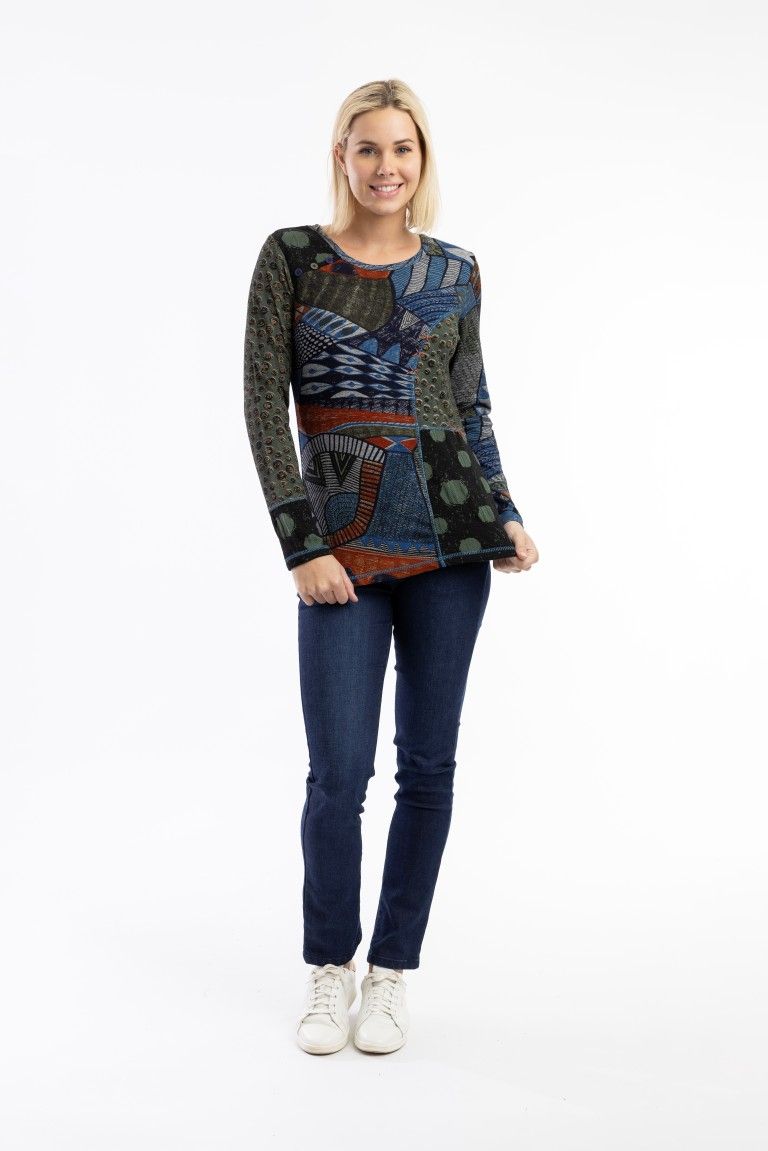 Orientique Bohemian Rhapsody Top Patch Print 23028