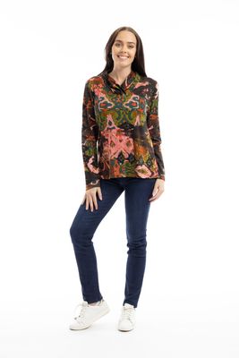 Orientique Diamonds Top Cowl Print 3264