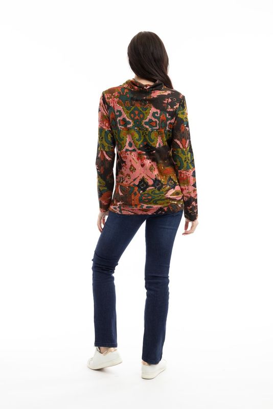 Orientique Diamonds Top Cowl Print 3264