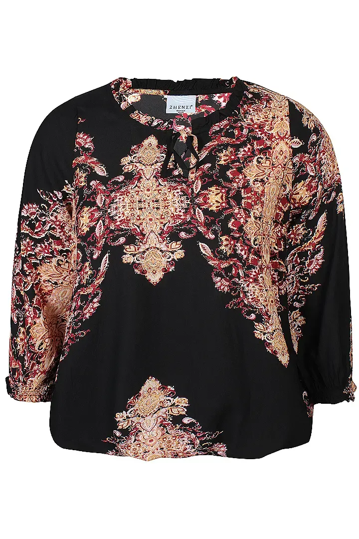 Zhenzi ZH-Sila 1051 Blouse Maroon 201051