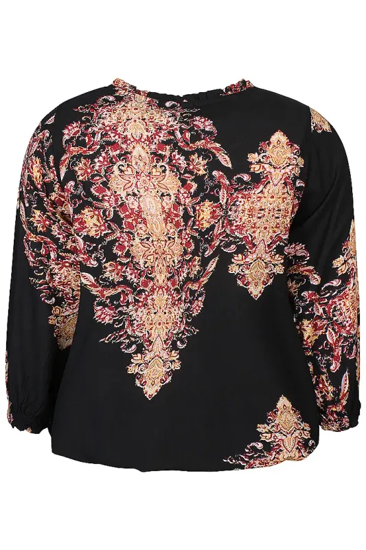 Zhenzi ZH-Sila 1051 Blouse Maroon 201051