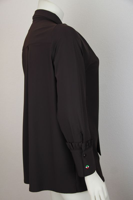 Only-M Blouse met roezeltje a/d manchet SC Nutella SC.CAM.018.ADG