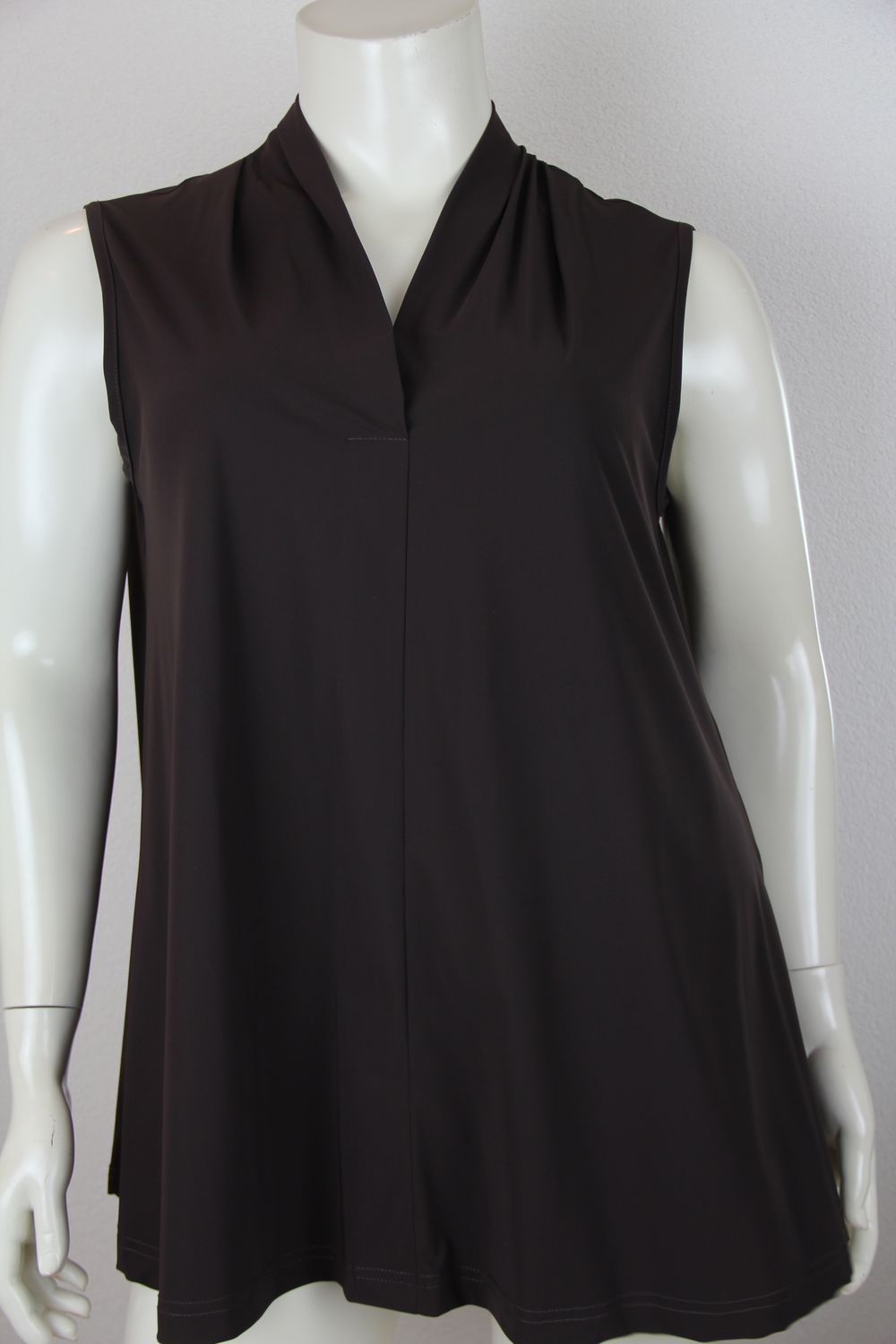 Only-M Top ZM kort V Shawlkraag SC DG Nutella SC.TOP.009BDG