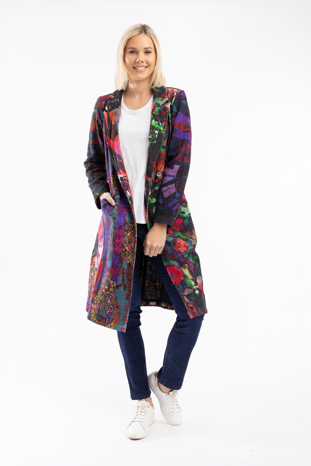 Orientique Digital long Coat Jungle 62740