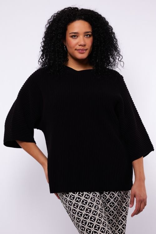 Exxcellent Harlow knit pullover Black 25NJE04