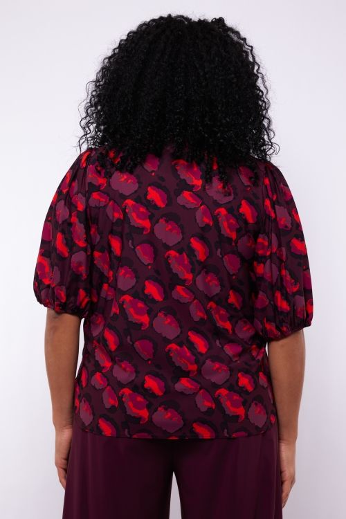 Exxcellent Stacy top Mauve Wine/Poppy 25NZE06