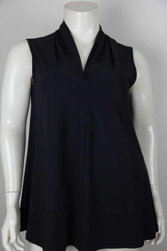 Only-M Top ZM kort V Shawlkraag SC DG Nero SC.TOP.009BDG