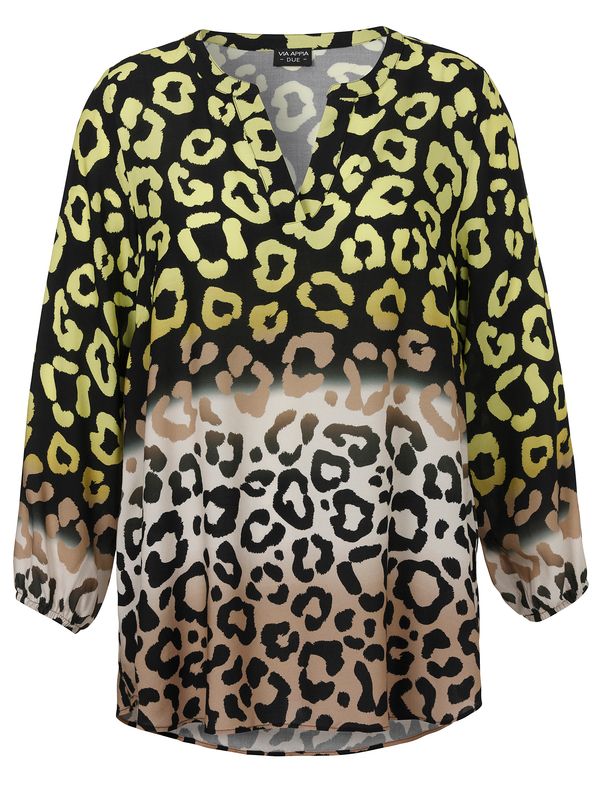 Via Appia Tuniek V-hals lange mouw Lime multicolor 2514666