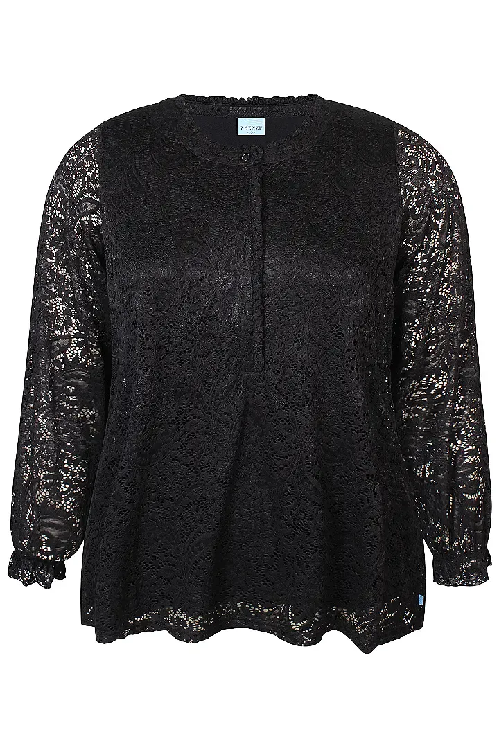 zhenzi Zh-Tist 1110 Blouse lange mouw zwart 201110