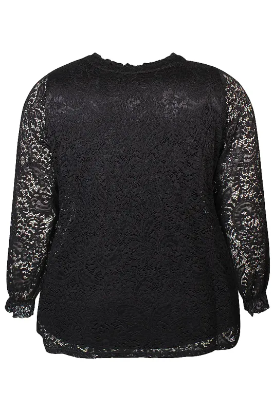 zhenzi Zh-Tist 1110 Blouse lange mouw zwart 201110