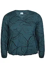 zhenzi Sylva 1105 Blouse lange mouw Groen zwart 201105