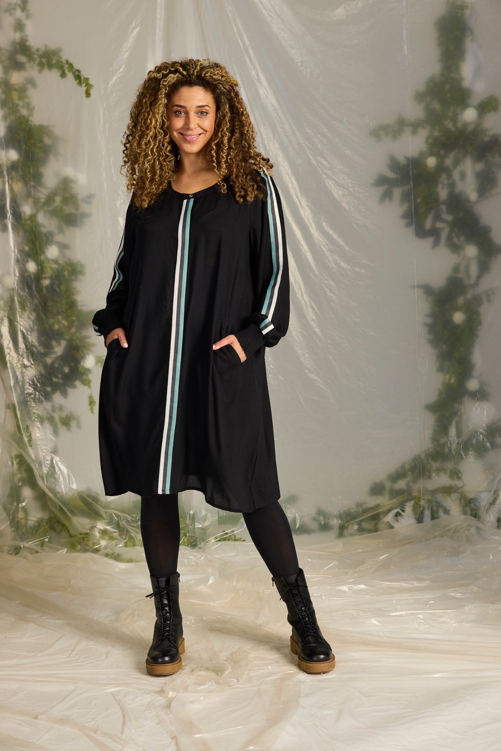 zhenzi Zh-Allie 1192 Jurk lange mouw print 201192