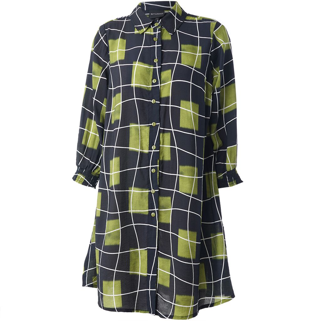 Studio SEmilie Shirt Black with squares with white S261810