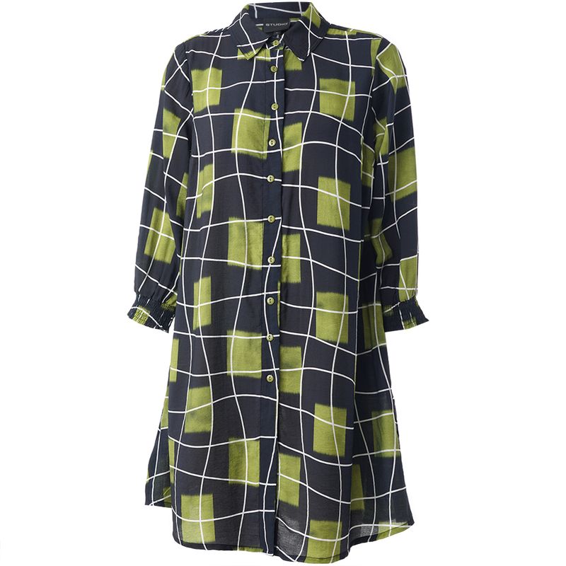 Studio SEmilie Shirt Black with squares with white S261810