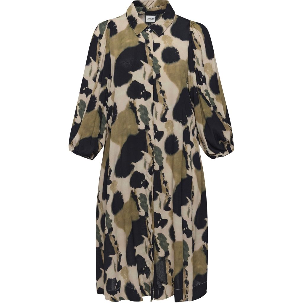 Gozzip G Esther Dress Beige Black G261034