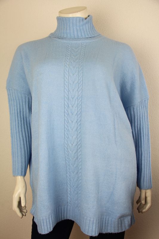 NO.1 by OX Poncho w rollneck Blauw 62620-C