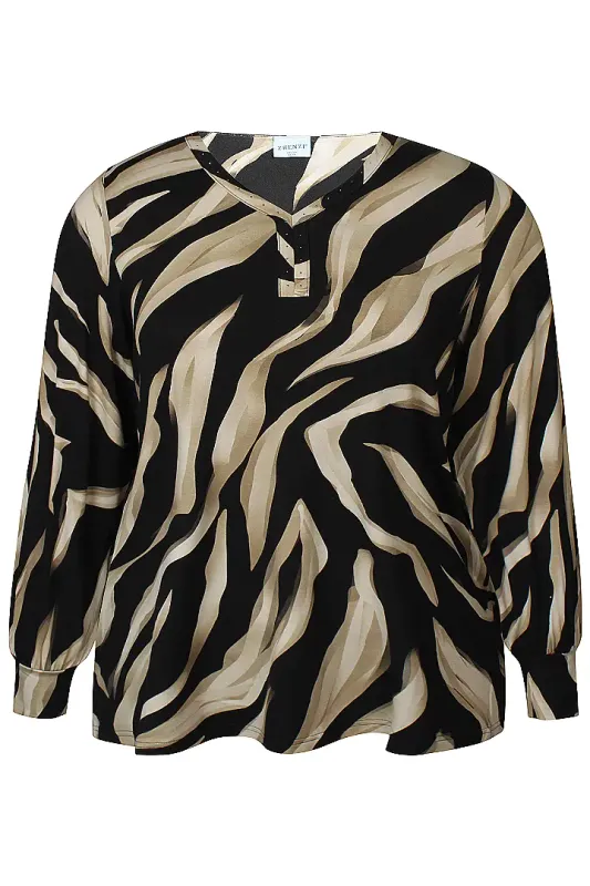 Zhenzi Zh-Saia 1024 Blouse Black 201024