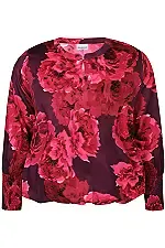 zhenzi Zh-Skye 1062 Blouse Maroon 201062