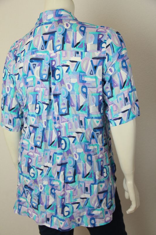 Brand Blouse Print Blauw 5071-18091
