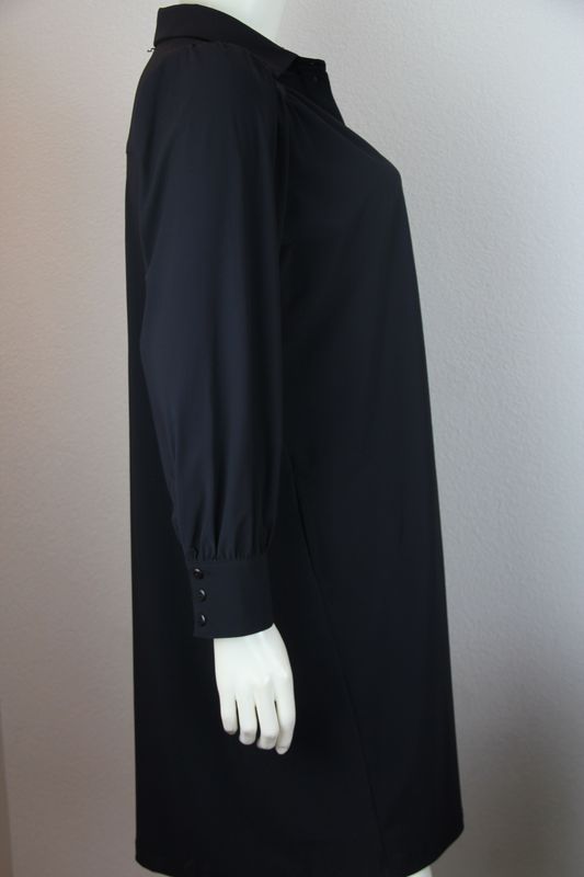 Only-M Jurk met pofmouwen en zakken SC DG Nero SC.ABITO.066DG