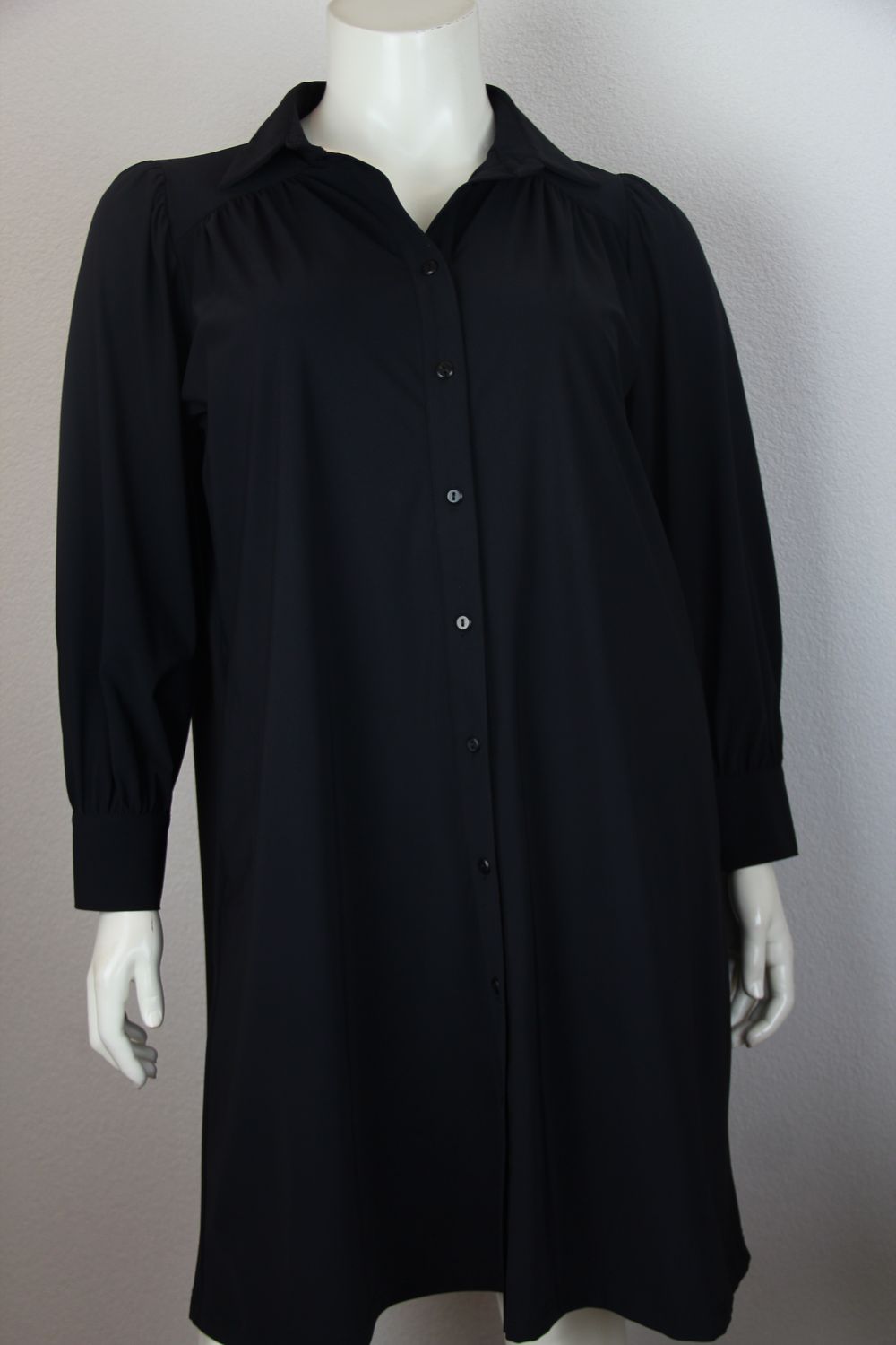 Only-M Jurk met pofmouwen en zakken SC DG Nero SC.ABITO.066DG