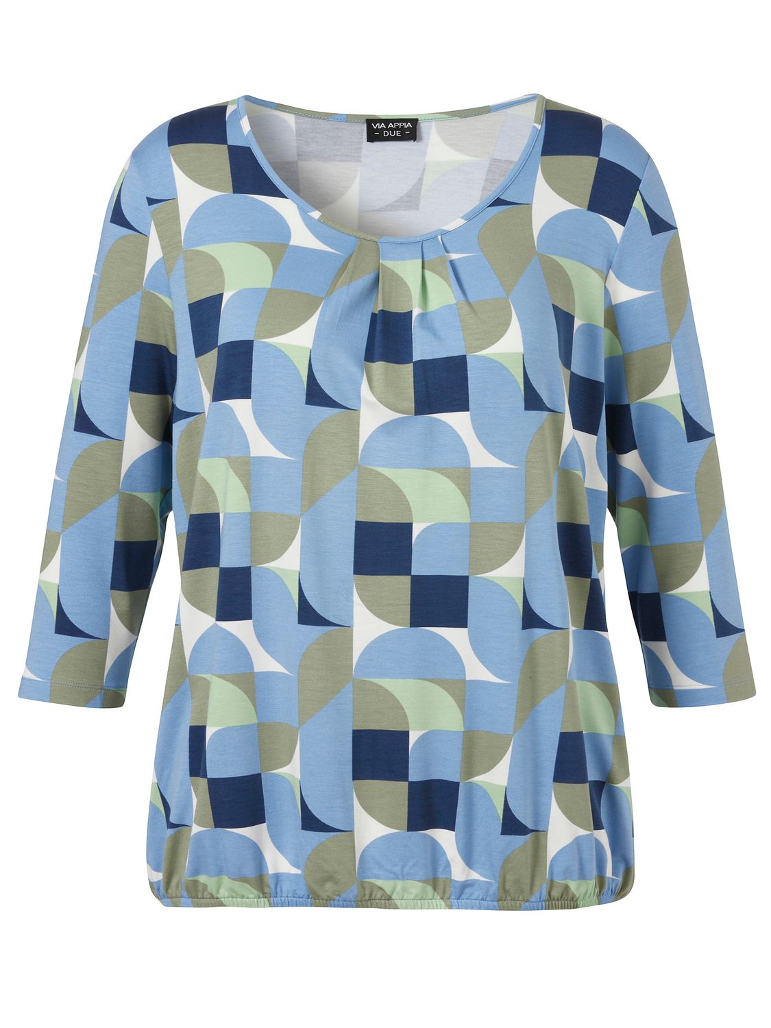 Via Appia Due T-shirt ronde hals 3/4 mouw Blauw 2621420