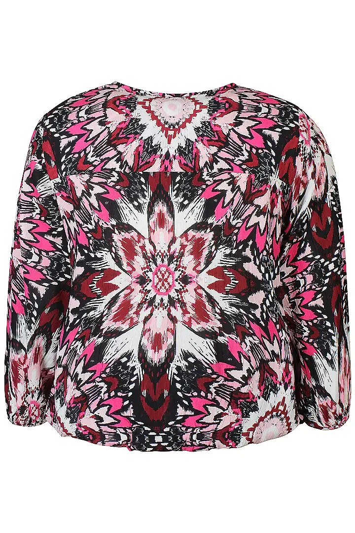 zhenzi Zh-Anais 1201 Blouse 3/4 mouw Pink Orchid 201201