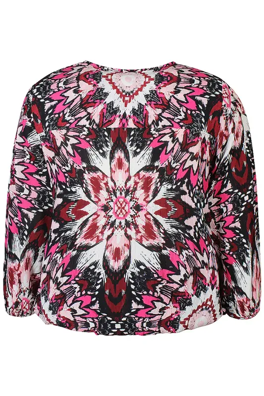 zhenzi Zh-Anais 1201 Blouse 3/4 mouw Pink Orchid 201201