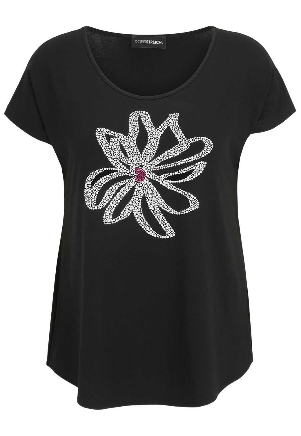 Doris Streich T-Shirt 1/2 Arm Zwart 575270